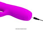 vibro rabbit a poussee melanie pretty love 21cm violet 3