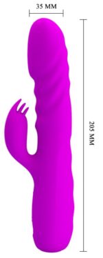 vibro rabbit a poussee melanie pretty love 21cm violet 5