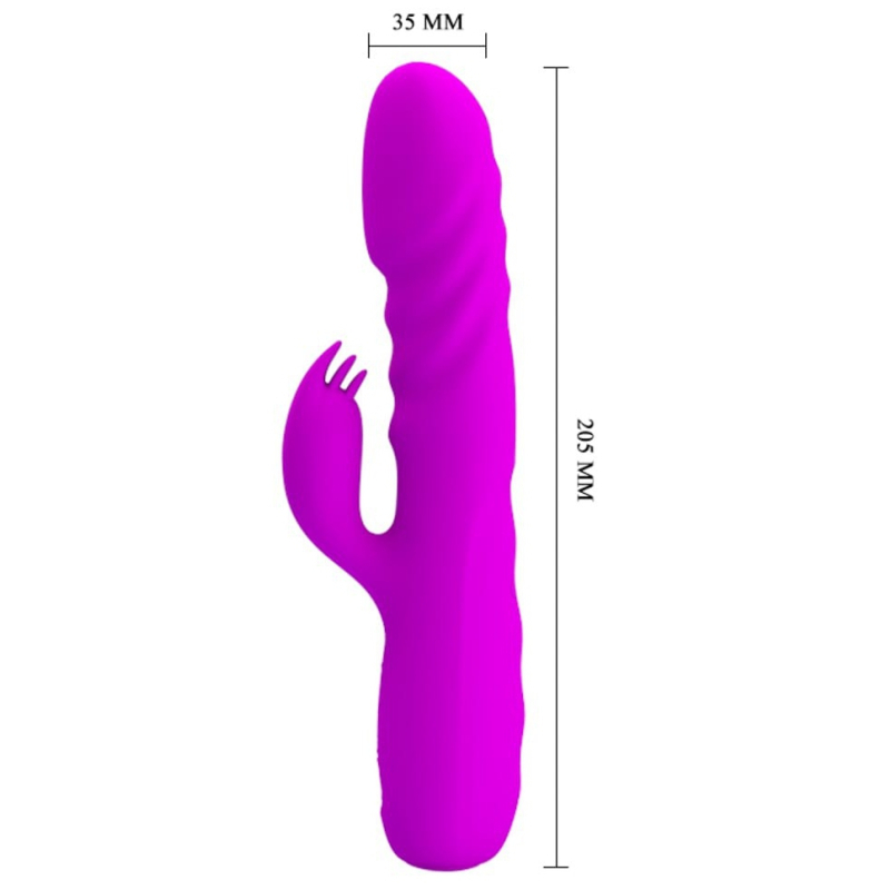vibro rabbit a poussee melanie pretty love 21cm violet 5