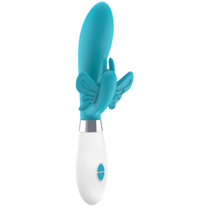 vibro rabbit alexios 21cm bleu scaled