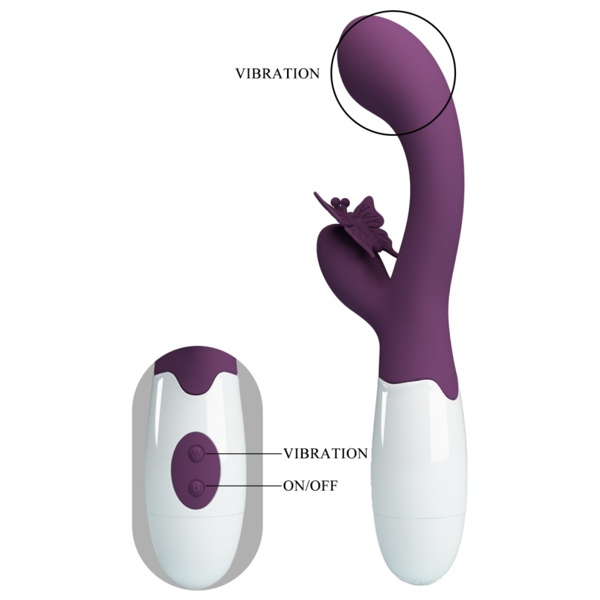vibro rabbit butterfly kiss 10 x 31cm 6