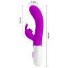 vibro rabbit cerberus pretty love 21cm violet 5