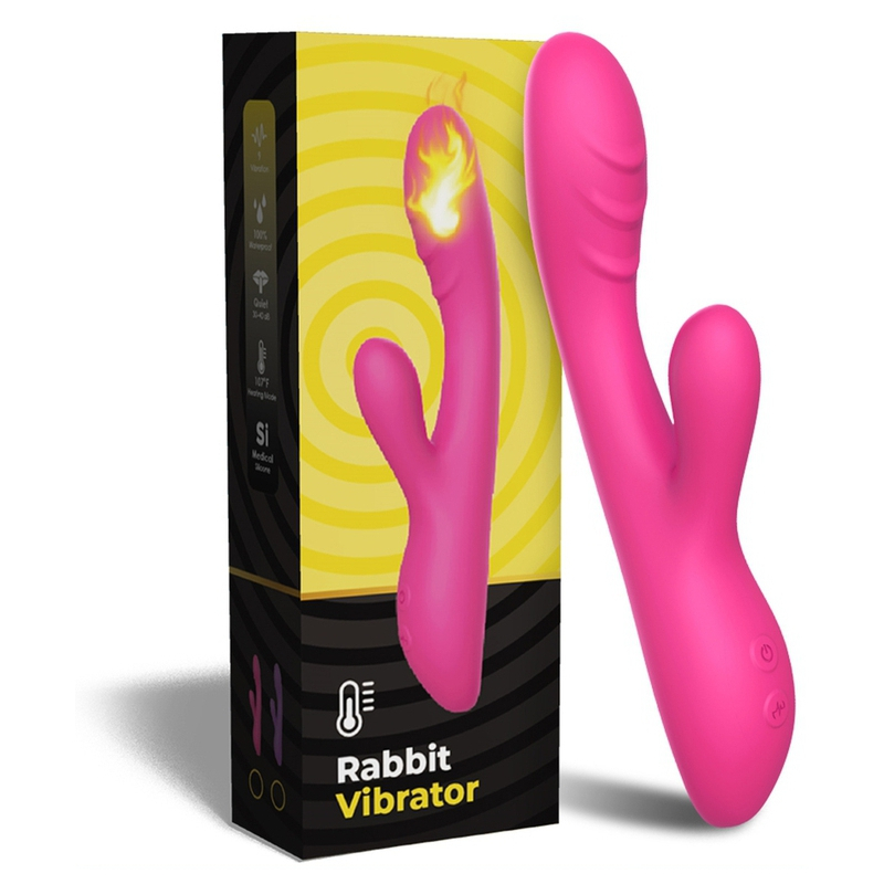 vibro rabbit chauffant spark 22cm rose 1