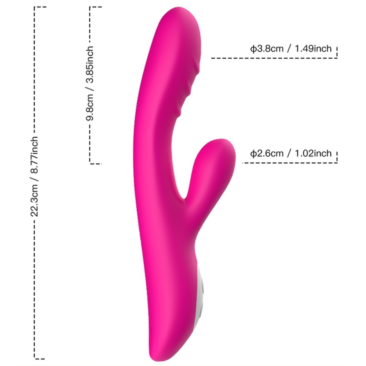 vibro rabbit chauffant spark 22cm rose 4