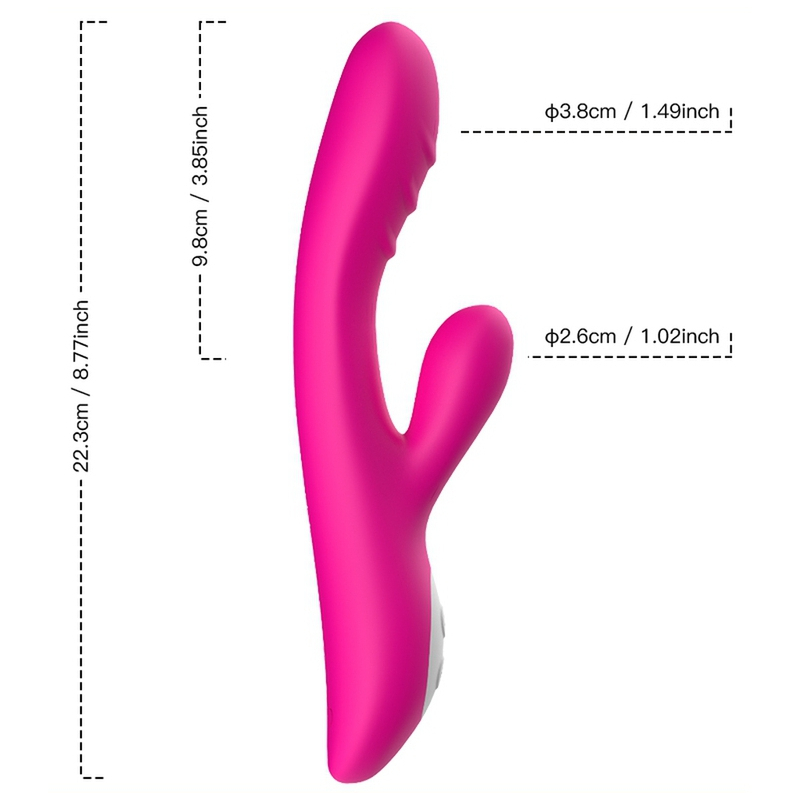 vibro rabbit chauffant spark 22cm rose 4