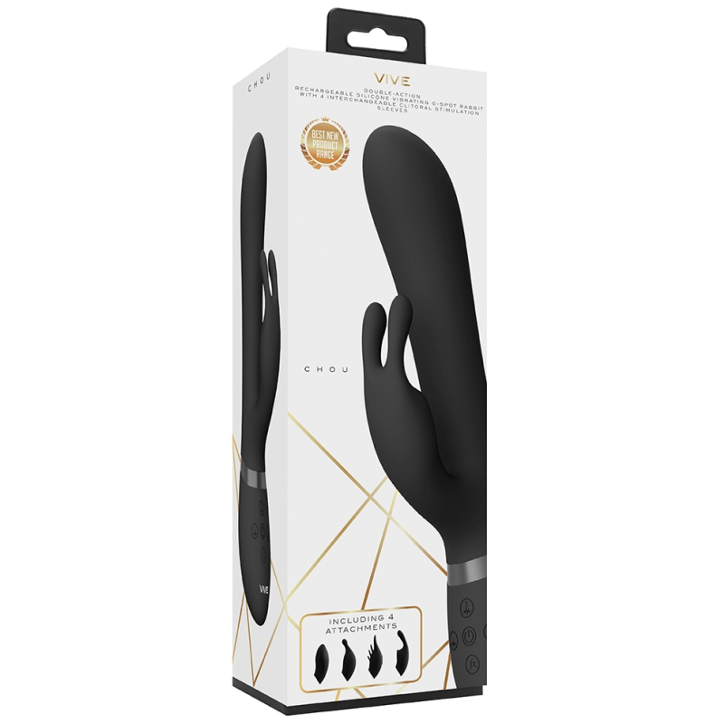 vibro rabbit chou 23 x 35cm noir 1
