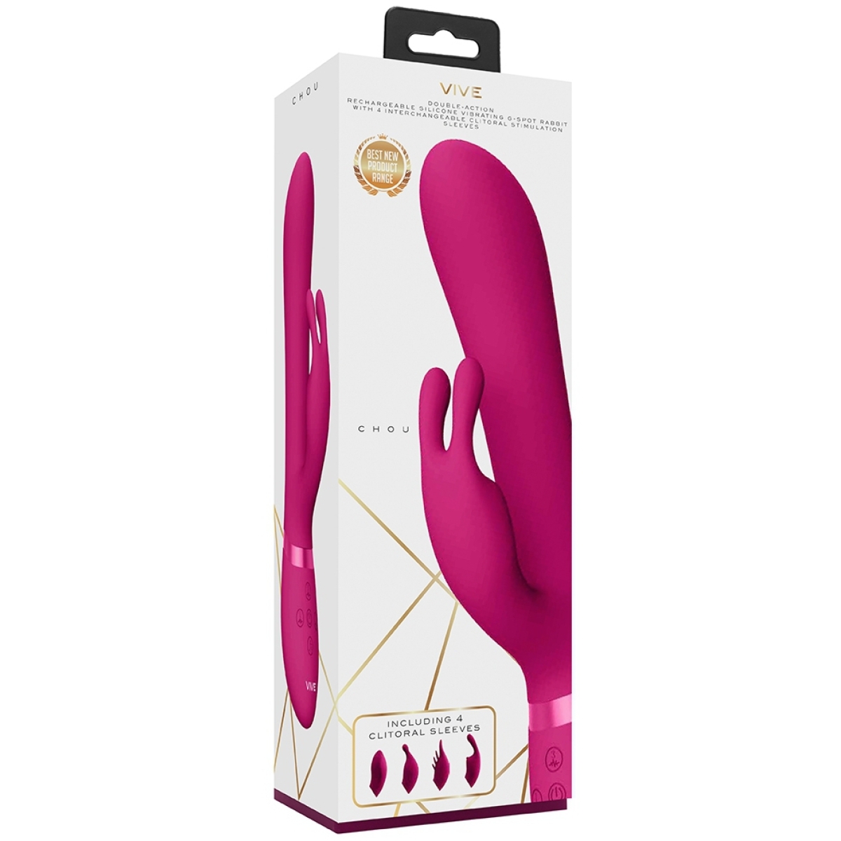 vibro rabbit chou 23 x 35cm rose 1