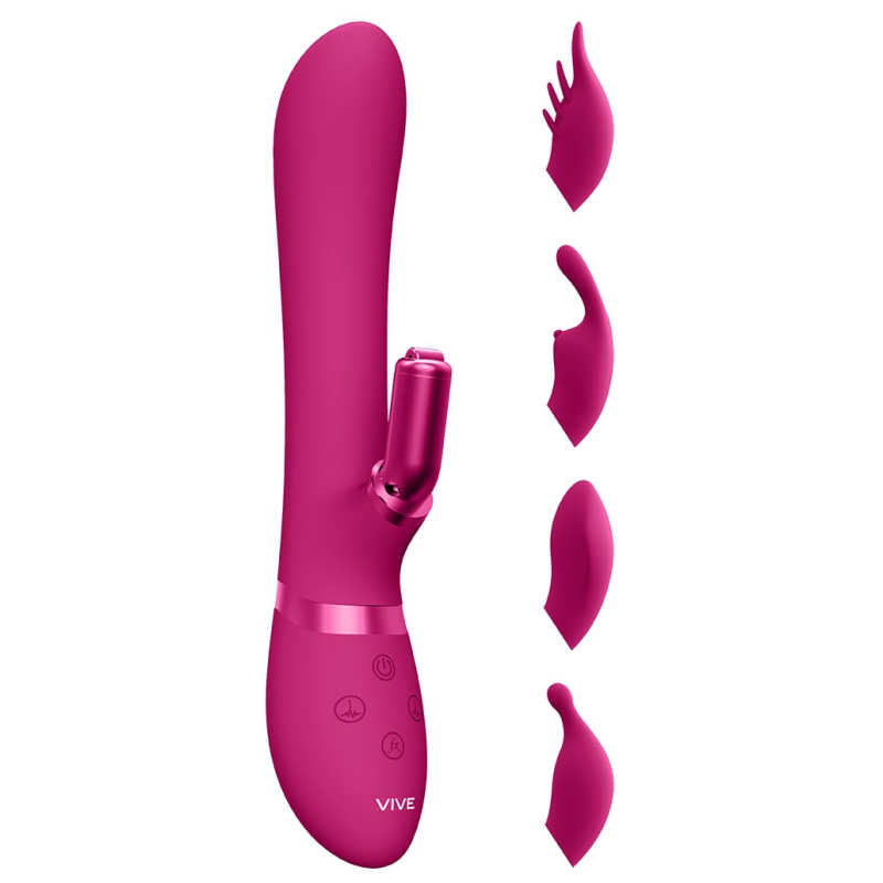 vibro rabbit chou 23 x 35cm rose