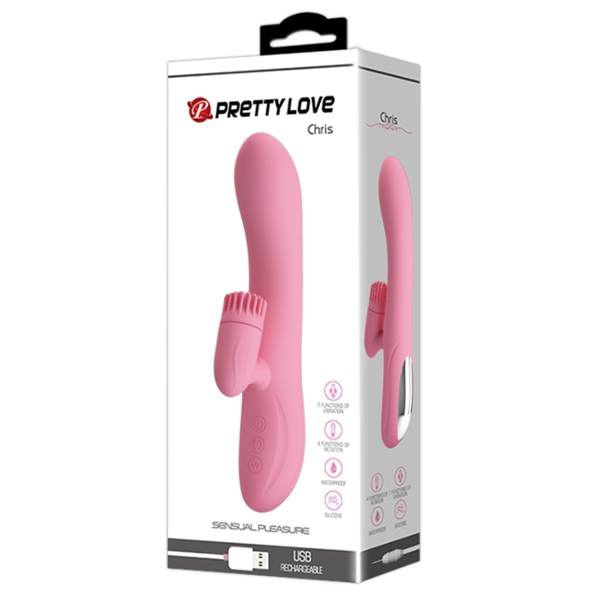 vibro rabbit chris pretty love 20 x 35 cm rose 1