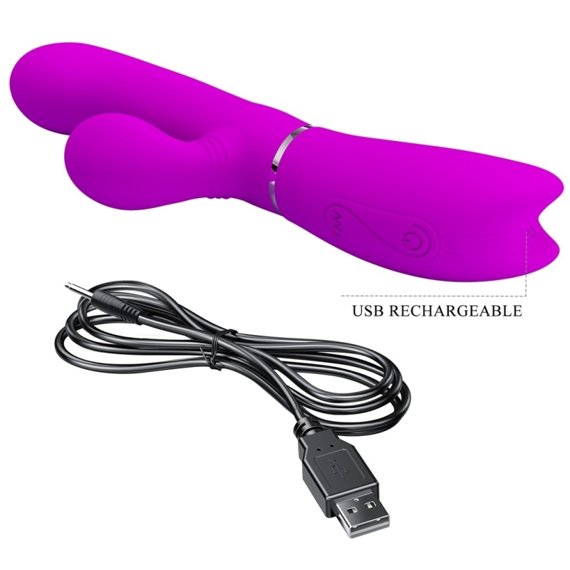 vibro rabbit clit vibe pretty love 10 x 32cm rose 2