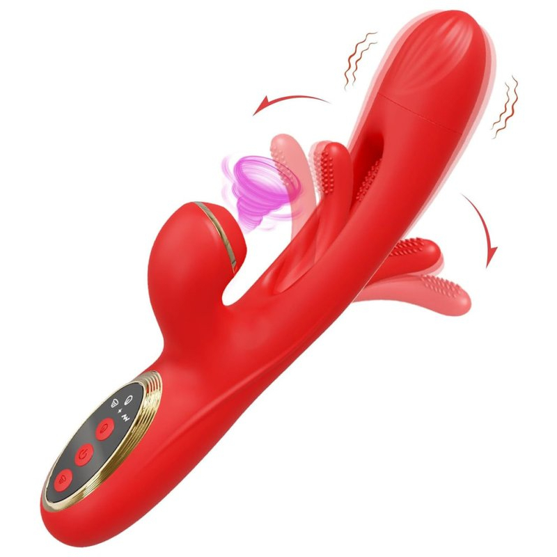 vibro rabbit clitsuck 13 x 36cm rouge 1