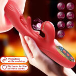 vibro rabbit clitsuck 13 x 36cm rouge 2