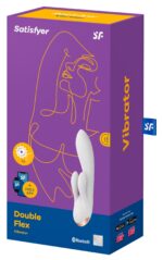 vibro rabbit connecte double flex satisfyer 20cm blanc 10 scaled