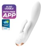 vibro rabbit connecte double flex satisfyer 20cm blanc 15 scaled