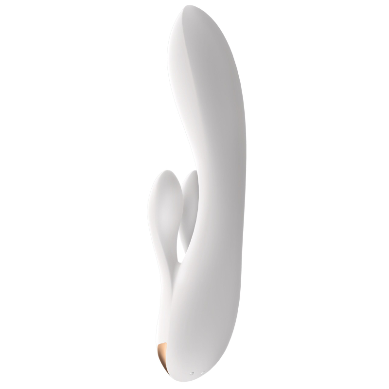 vibro rabbit connecte double flex satisfyer 20cm blanc 4 scaled