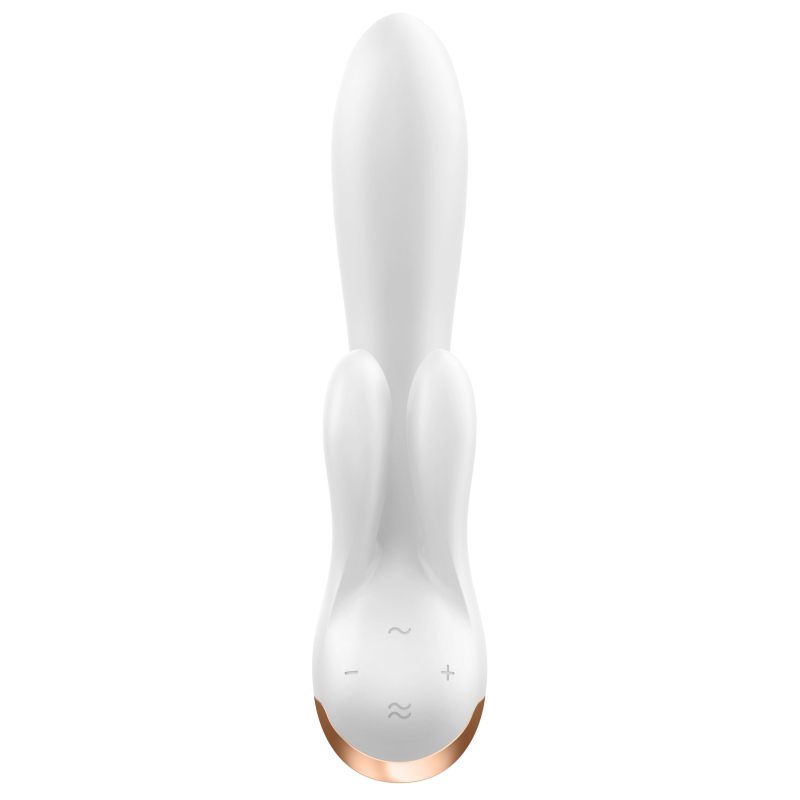 vibro rabbit connecte double flex satisfyer 20cm blanc 6 scaled