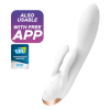 vibro-rabbit-connecte-double-flex-satisfyer-20cm-blanc vibro rabbit connecte double flex satisfyer 20cm blanc 7 scaled