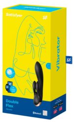 vibro rabbit connecte double flex satisfyer 20cm noir 10 scaled