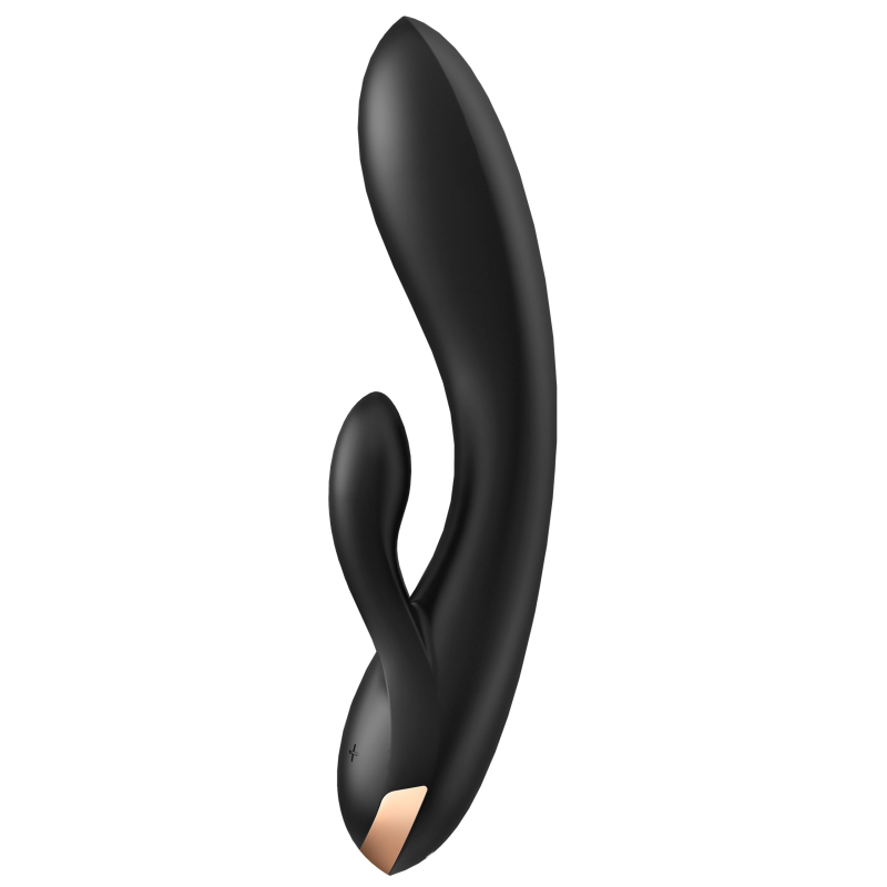 vibro rabbit connecte double flex satisfyer 20cm noir 3 scaled