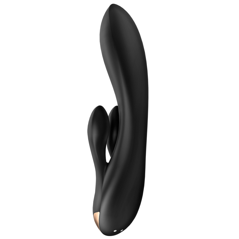 vibro rabbit connecte double flex satisfyer 20cm noir 4 scaled