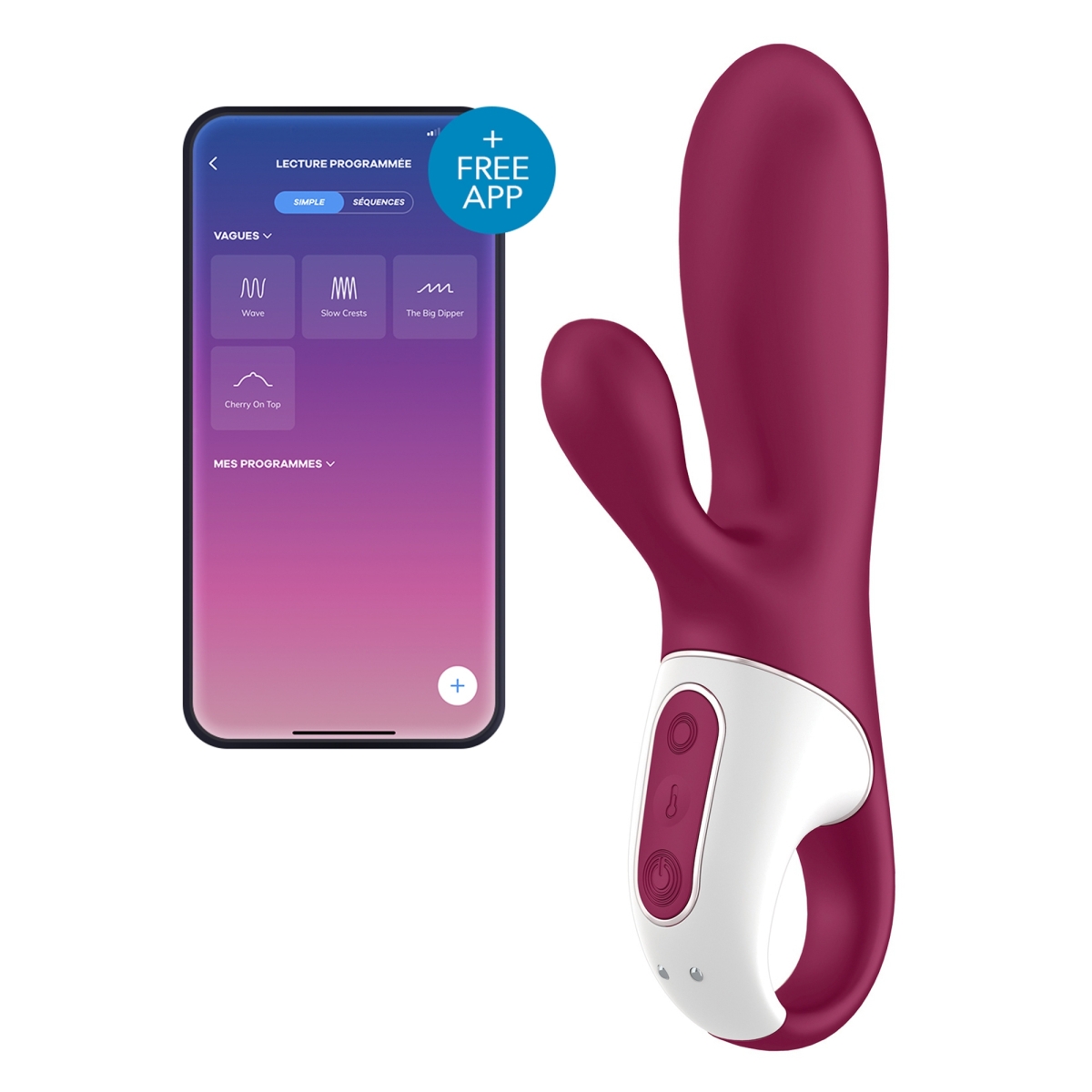 vibro rabbit connecte hot bunny satisfyer 17 x 35cm 4