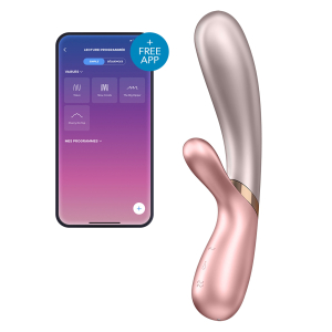 vibro rabbit connecte hot lover satisfyer 20 x 3cm rose