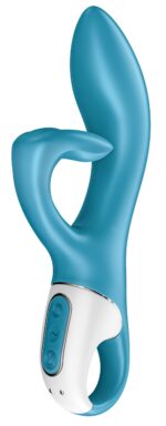 vibro rabbit embrace me satisfyer 20cm bleu scaled