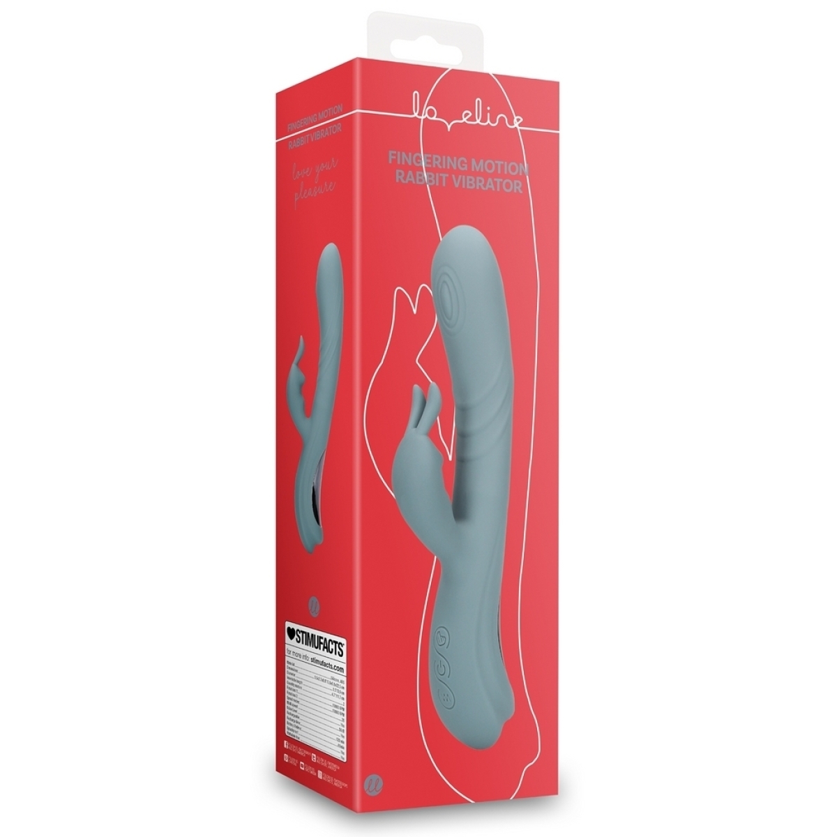 vibro rabbit fingering motion 23 cm gris 1