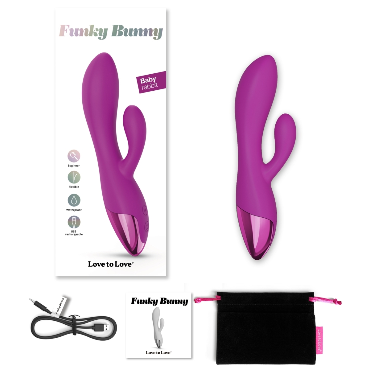 vibro rabbit funky bunny love to love fuchsia 1