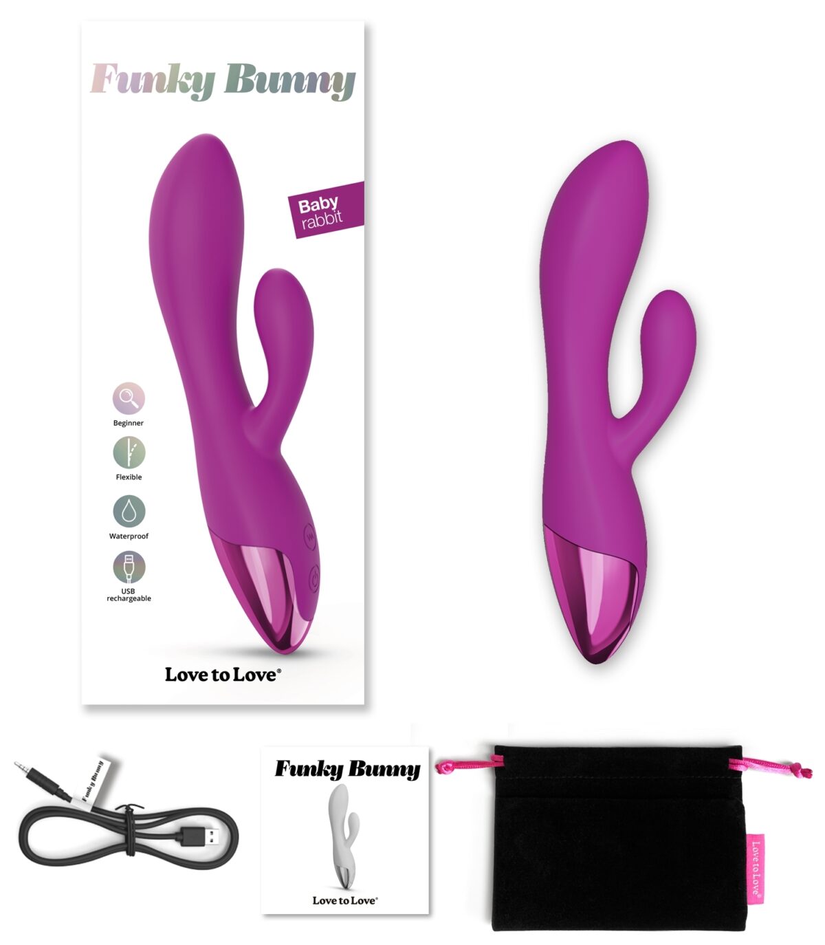 vibro rabbit funky bunny love to love fuchsia 1