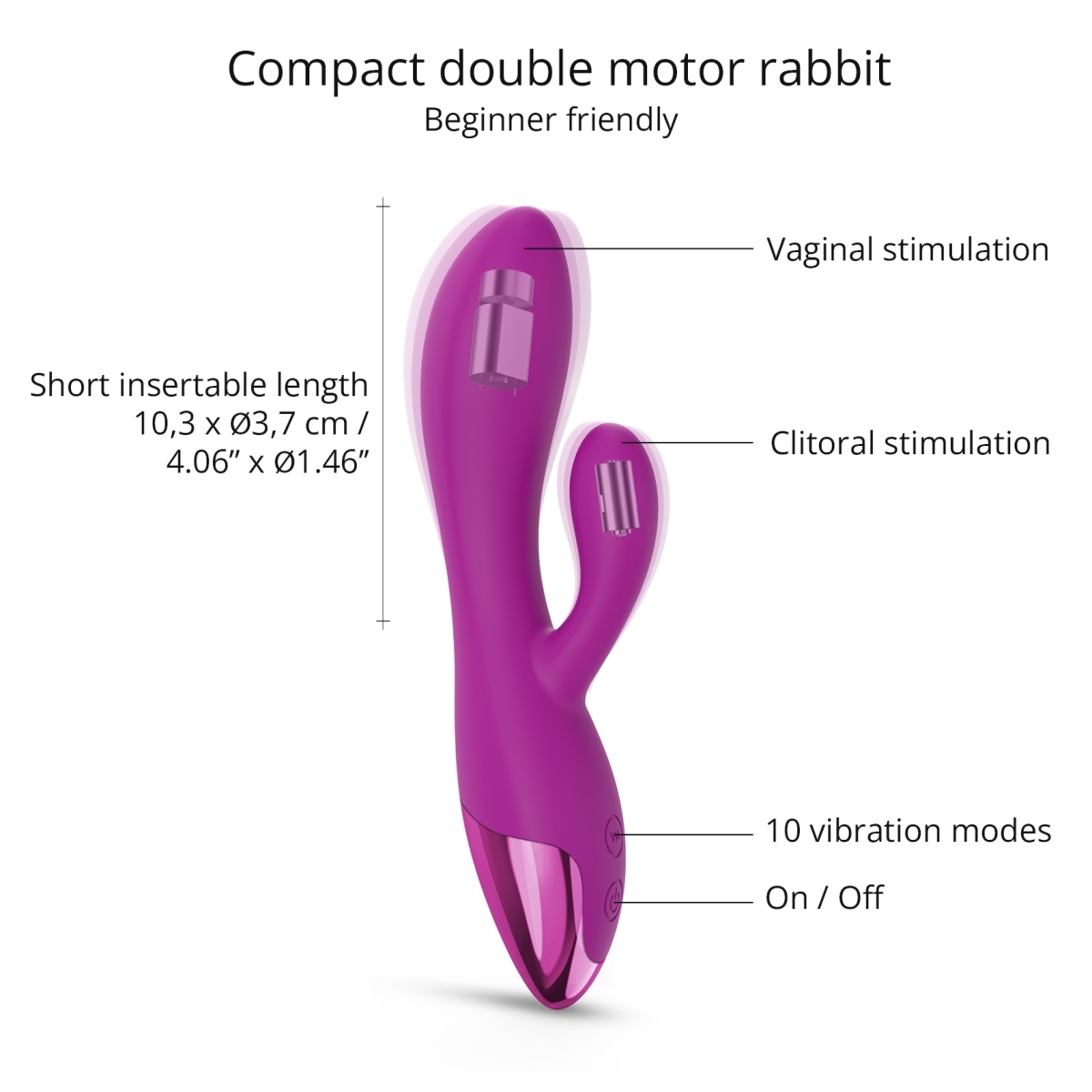 vibro rabbit funky bunny love to love fuchsia 3