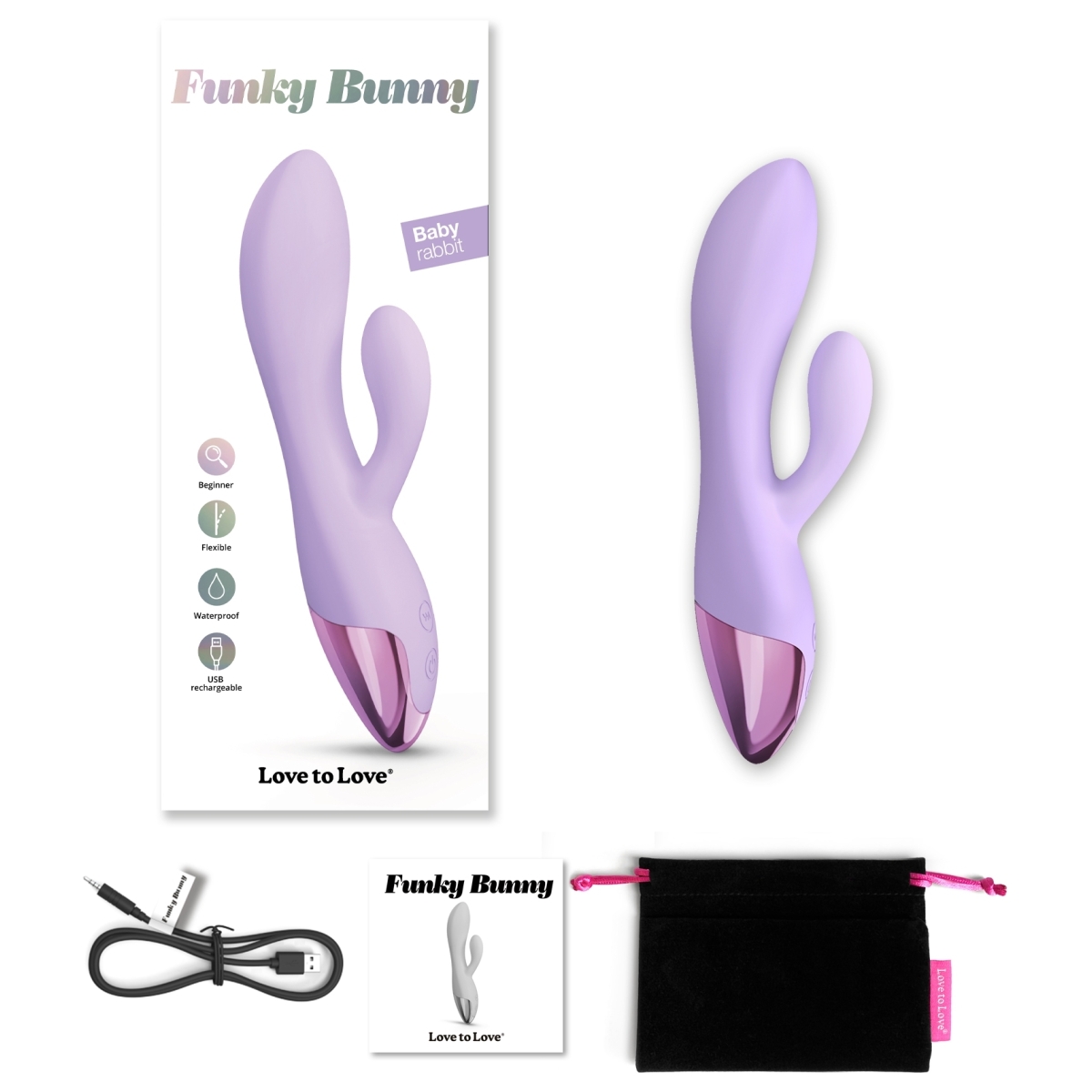 vibro rabbit funky bunny love to love mauve 1