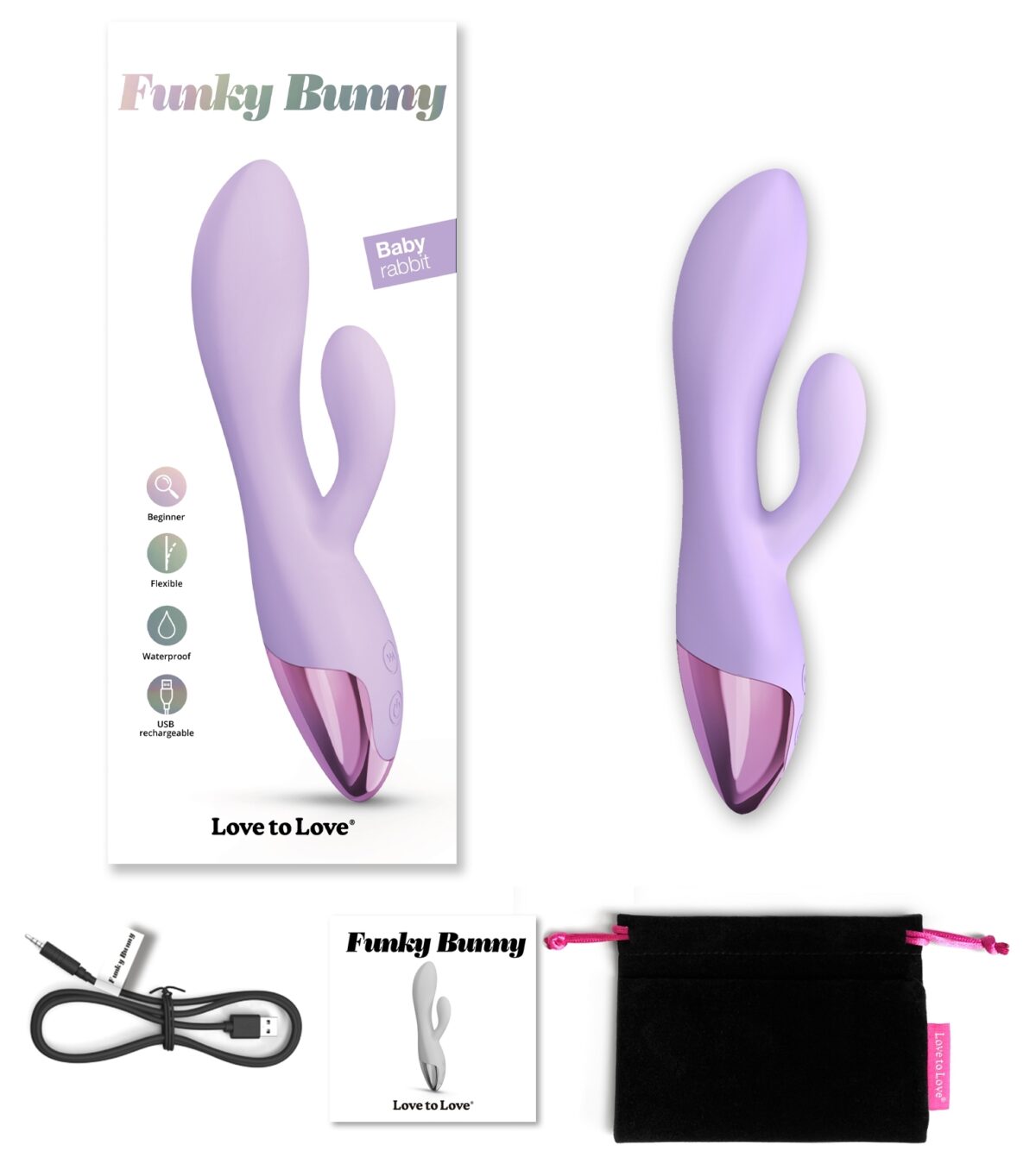 vibro rabbit funky bunny love to love mauve 1