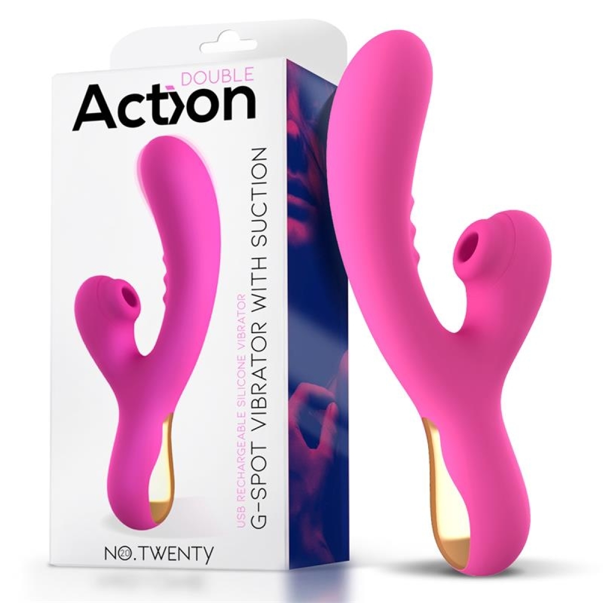 vibro rabbit g spot vibrator action 12 x 38cm rose 1