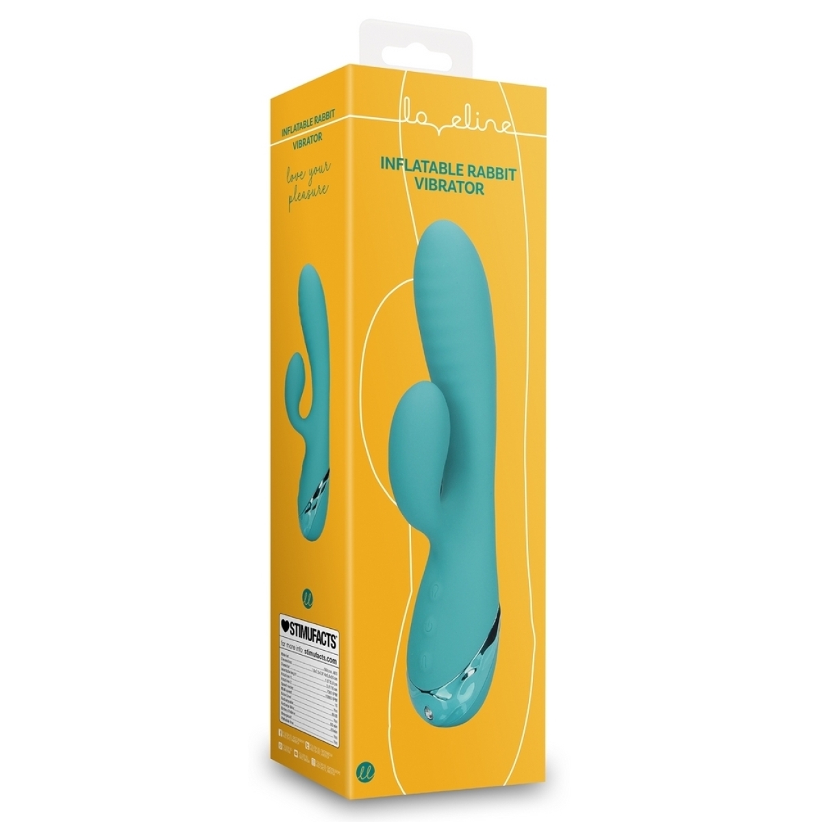 vibro rabbit gonflable flatblue 11 x 35cm 1