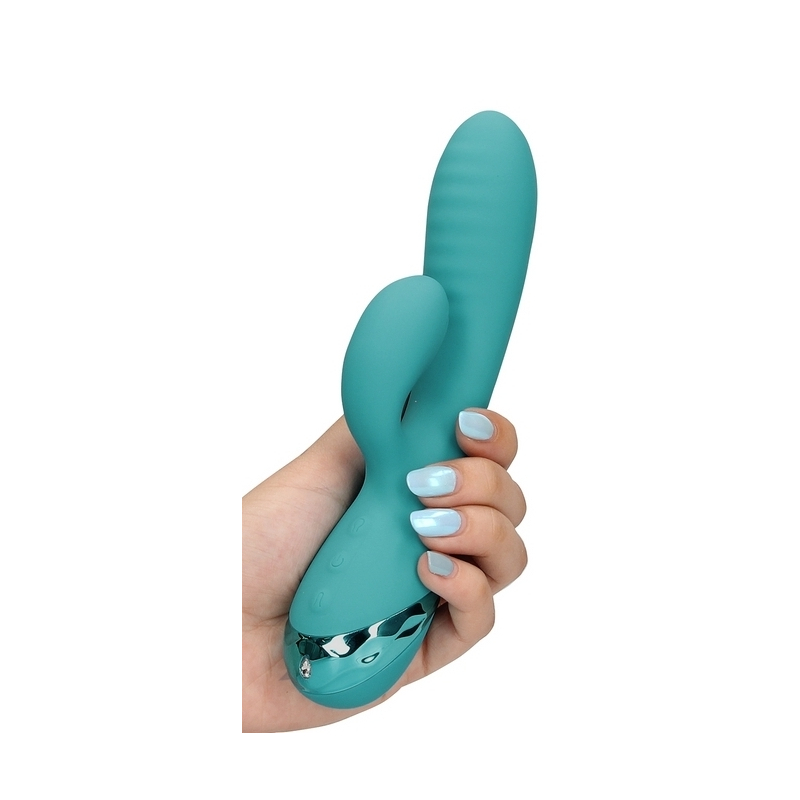vibro rabbit gonflable flatblue 11 x 35cm 2