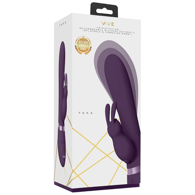 vibro rabbit gonflable taka 22 x 6cm violet 1