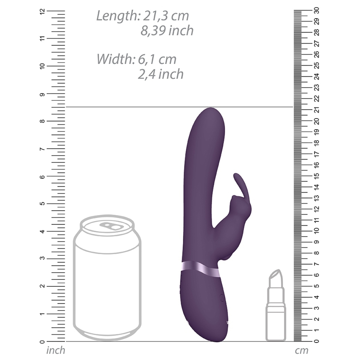 vibro rabbit gonflable taka 22 x 6cm violet 5