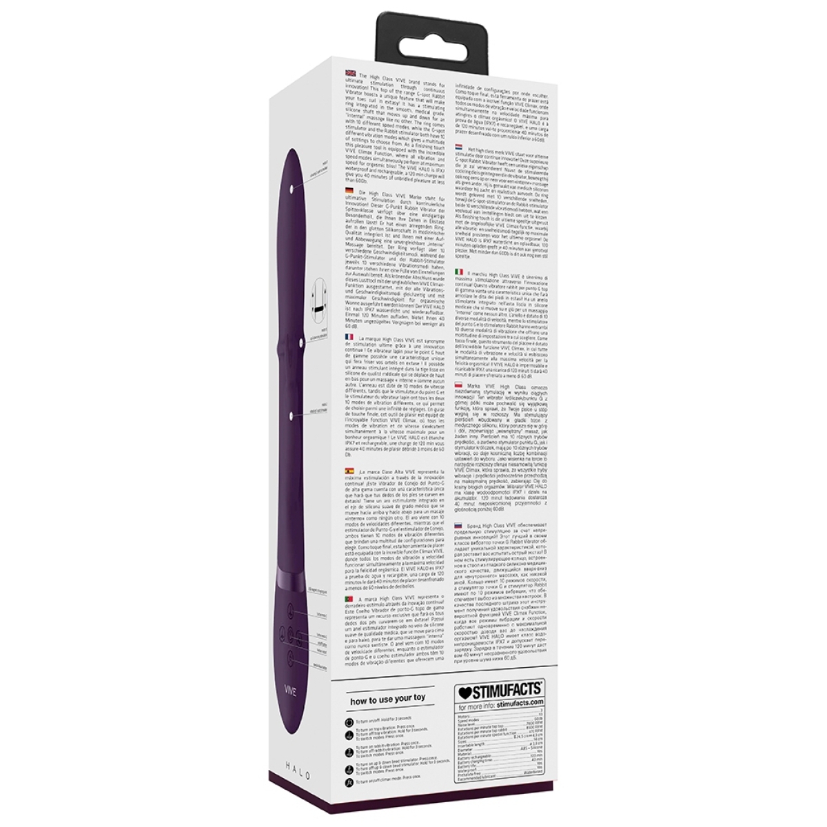 vibro rabbit halo 245 x 35cm violet 5