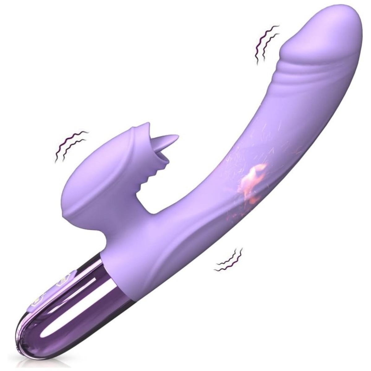 vibro rabbit hot tongue 13 x 35cm violet