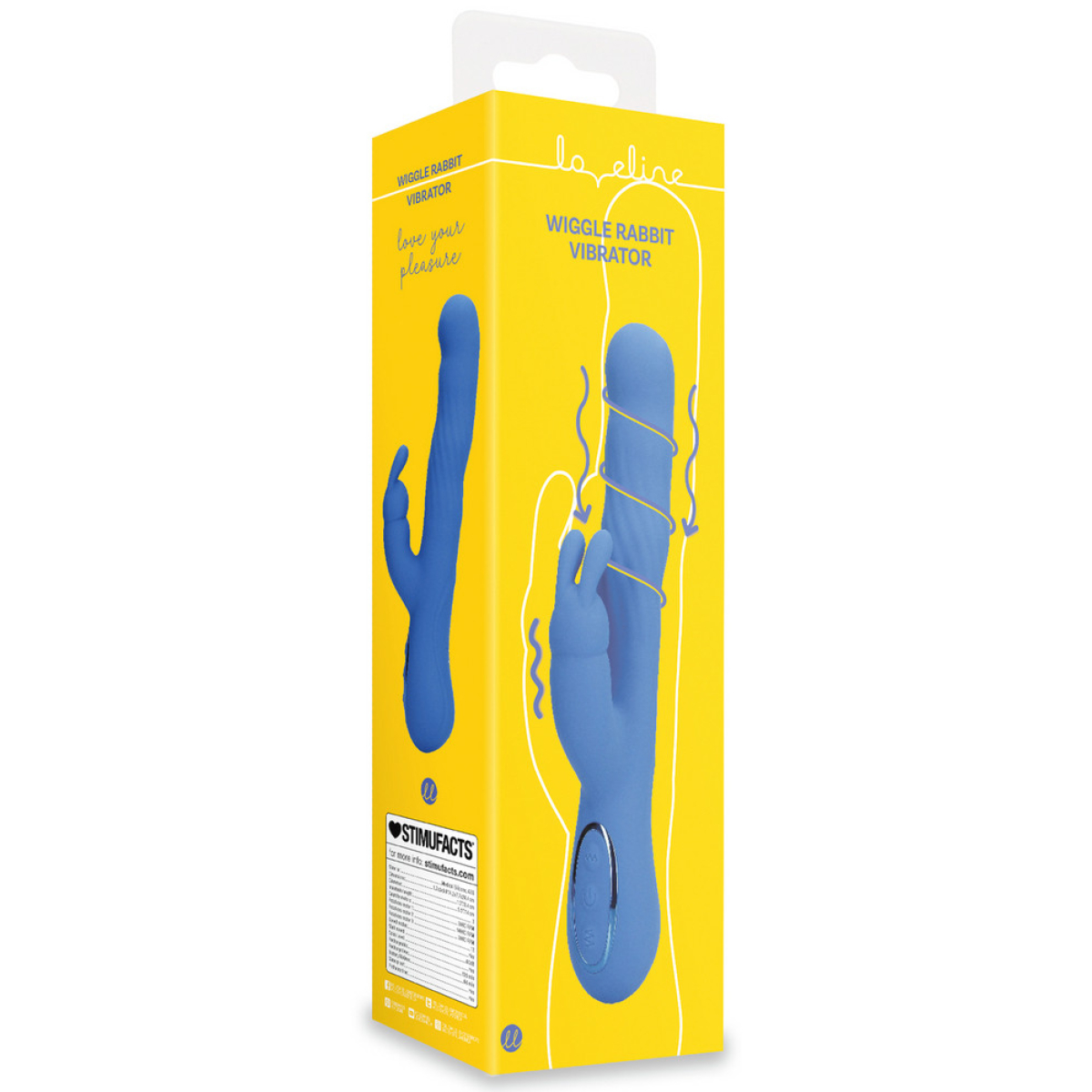 vibro rabbit jetset 14 x 35cm bleu 1