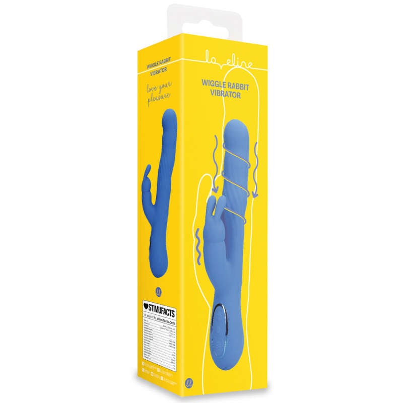 vibro rabbit jetset 14 x 35cm bleu 1