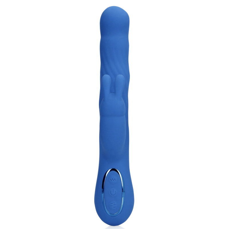 vibro rabbit jetset 14 x 35cm bleu 2
