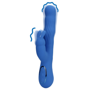 vibro rabbit jetset 14 x 35cm bleu