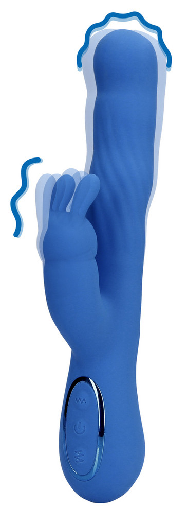 vibro-rabbit-jetset-14-x-35cm-bleu vibro rabbit jetset 14 x 35cm bleu