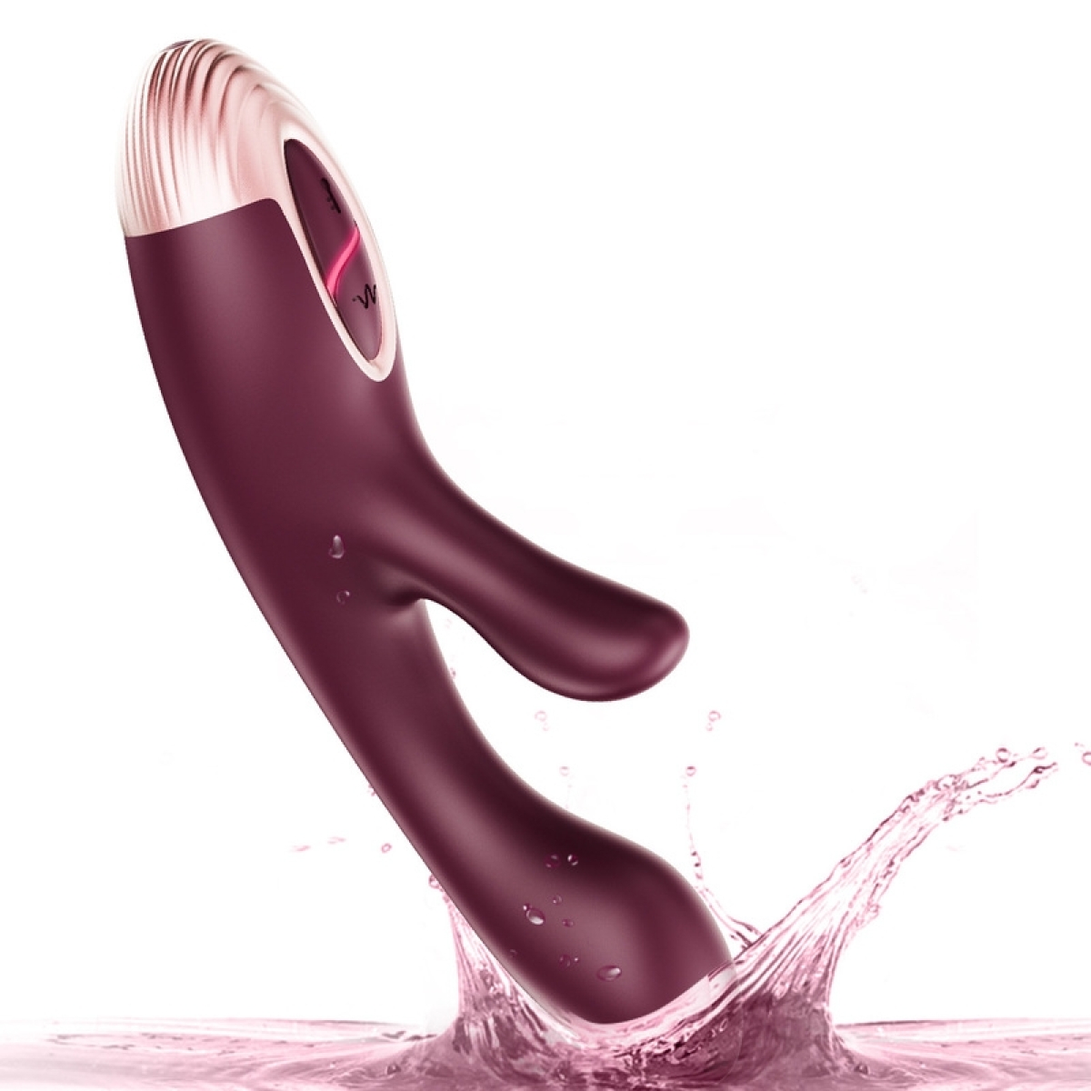 vibro rabbit kelly 10 x 32cm bordeaux 1