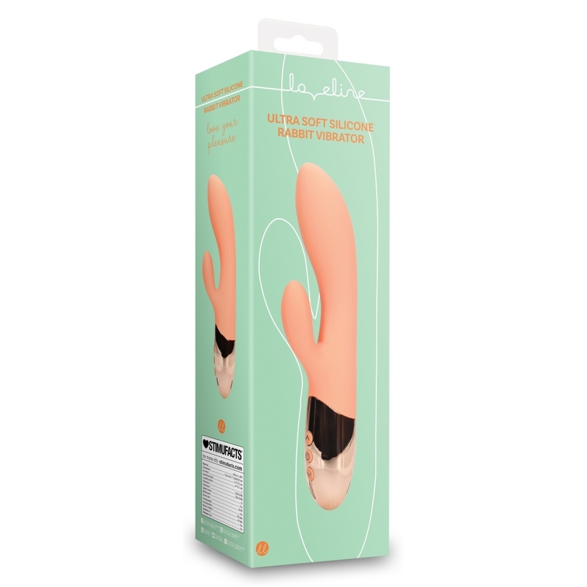vibro rabbit peachy 11 x 38cm 1
