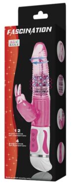 vibro rabbit rotatif fascination 28cm rose 1