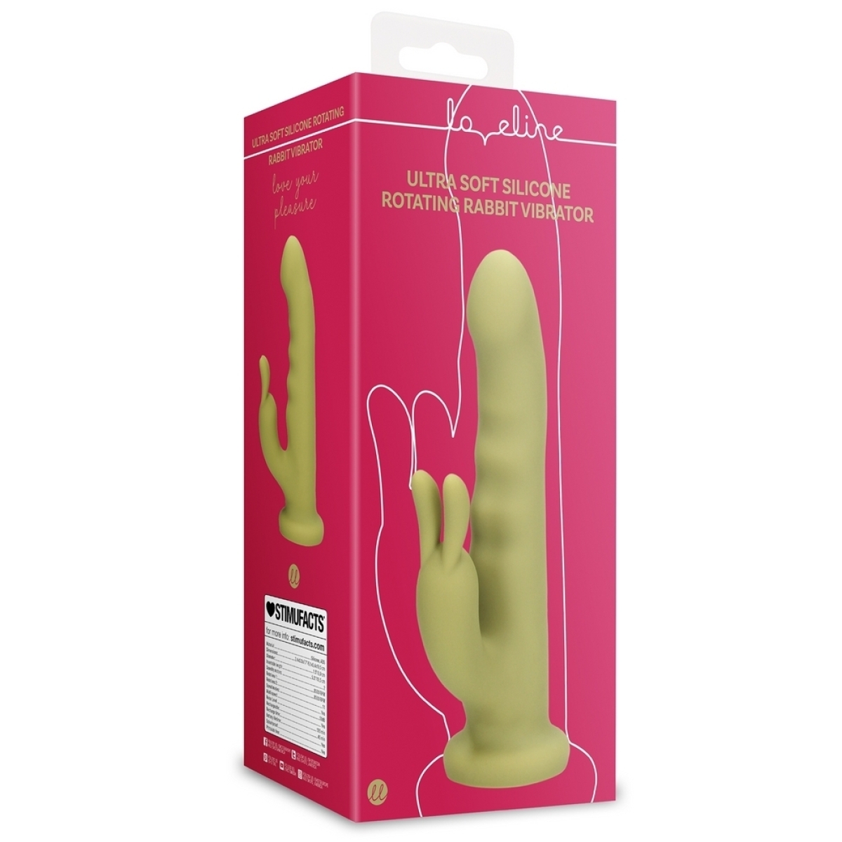 vibro rabbit rotatif greenbit 14 x 4cm 1