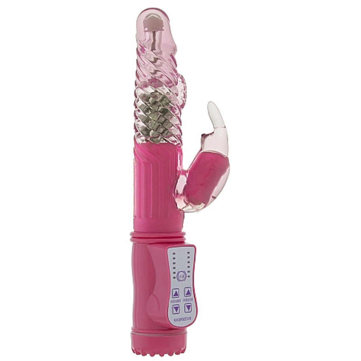 vibro rabbit rotatif vibe coin 23cm rose